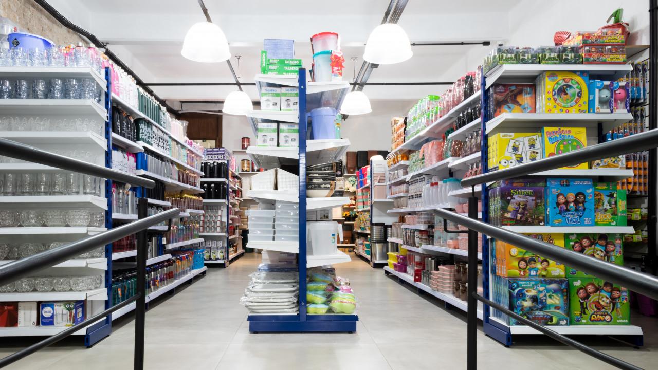 mobiliário comercial para loja de bazar e utiligôndolas e mobiliário para loja de bazar e utilidadesdades