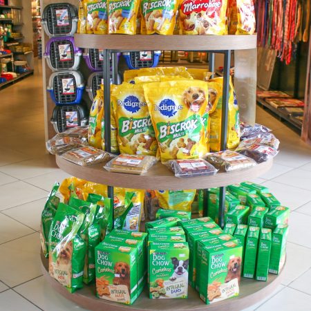 expositor de rações e produtos pet